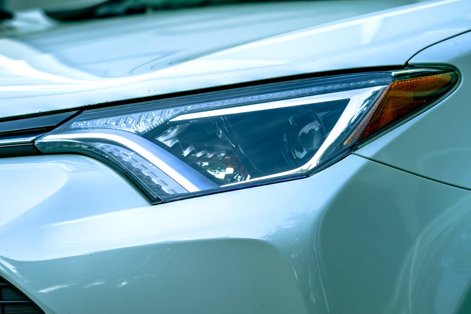 Close-Up Photography Of Car Headlight