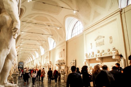 Group Of People On Museum