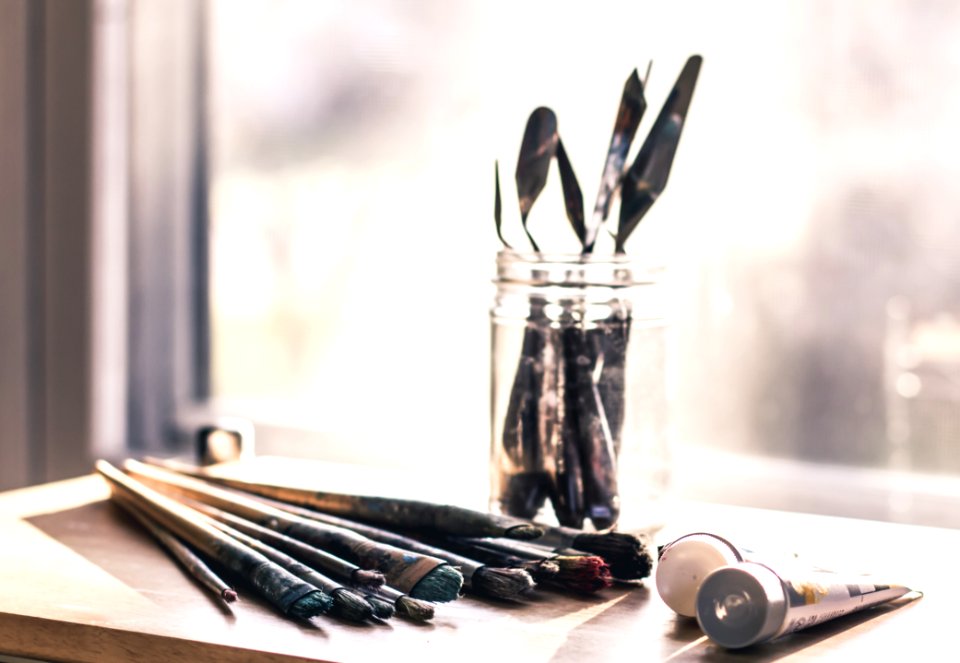 Selective Focus Photography Of Paint Brush Set