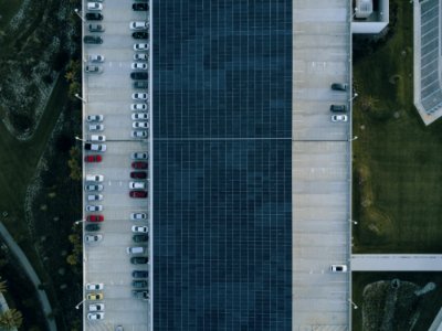 Birds Eye View Of Parking Lot