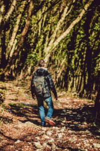 Photo Of Man Walking In The Forest photo