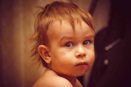 Baby Boy With Blonde Hair photo