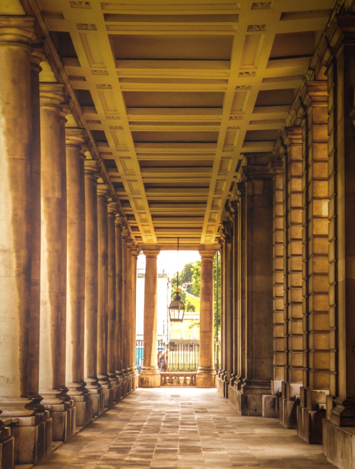 Beige Pathway With Pillars photo