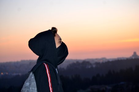 Person Wearing Black Hoodie photo