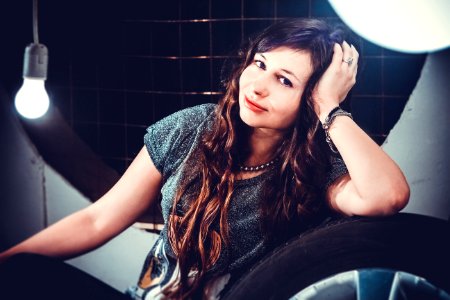 Woman Wearing Gray Shirt