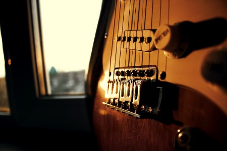 Photo Of Brown Guitar