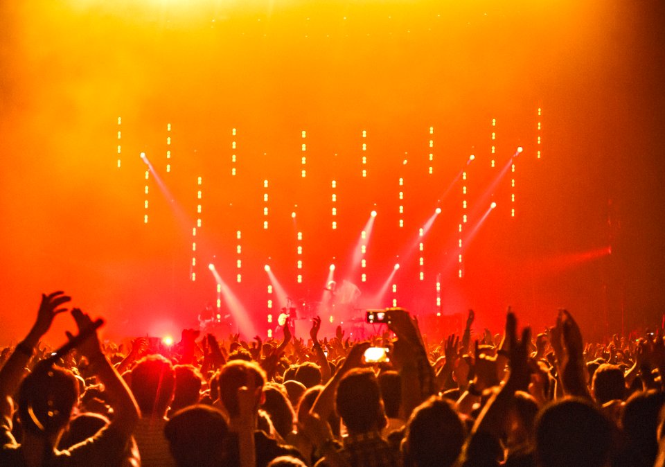 People Enjoying The Concert