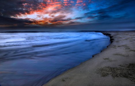 Seashore Under Blue Sky Photography photo