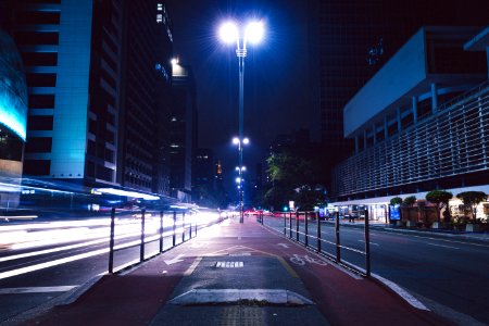 Time Lapse Photography Of Vehicles During Night photo