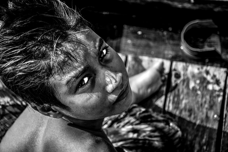 Grayscale Photography Of Topless Boy