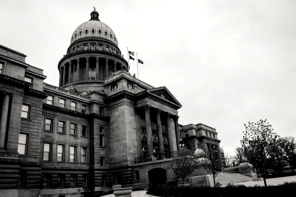 Grayscale Photo Of Concrete Building photo