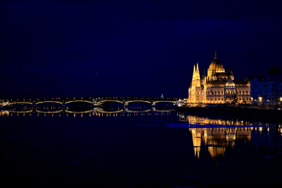 Landmark Reflection Night Sky