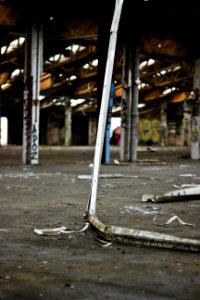 Tilt Shift Photo White Metal Rod