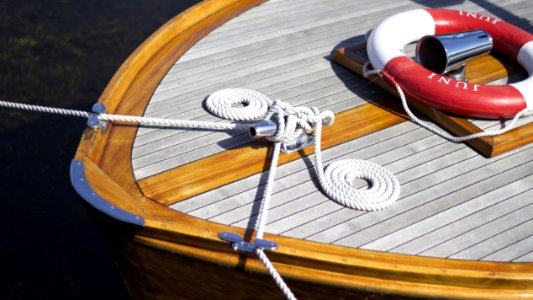 Brown And Grey Wooden Boat photo