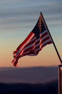 Shallow Photography Of Usa Flag photo