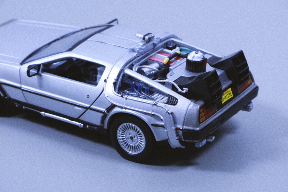 Miniature Grey Sports Car