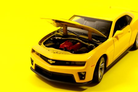 Yellow Chevrolet Camaro Die-cast Model photo