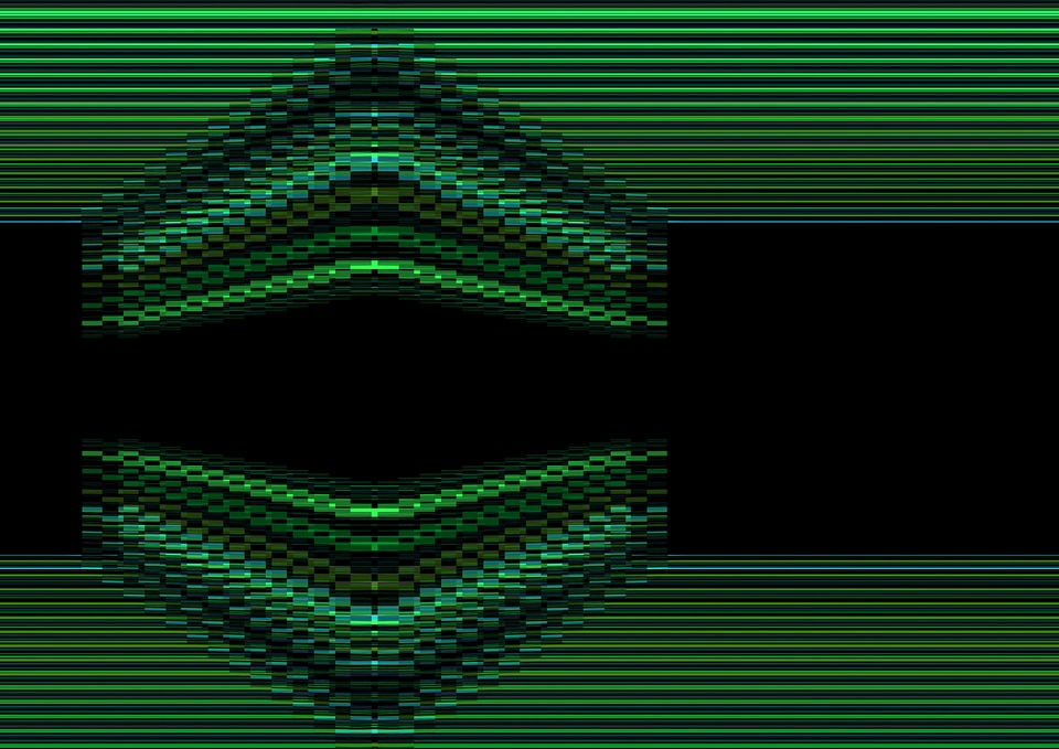 Green computer game retro
