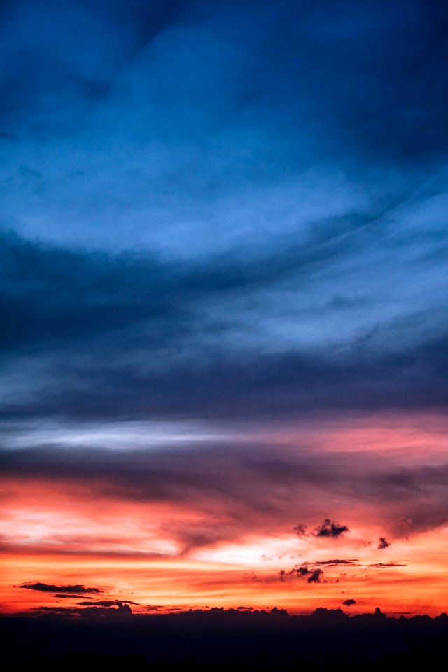 Photo Of Blue Sky During Golden Hour photo