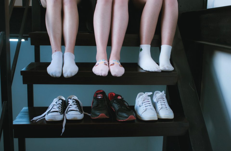 Three Pairs Of Low-top Sneakers