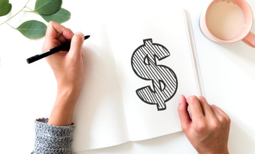 Notebook With Dollar Sign Outline