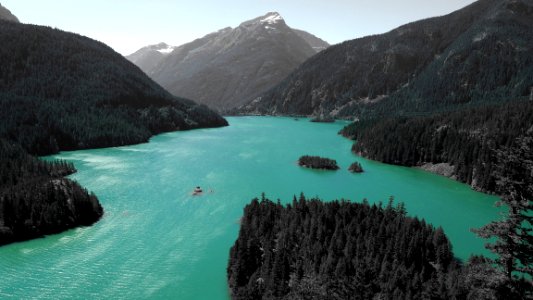 Body Of Water In The Middle Of A Mountain