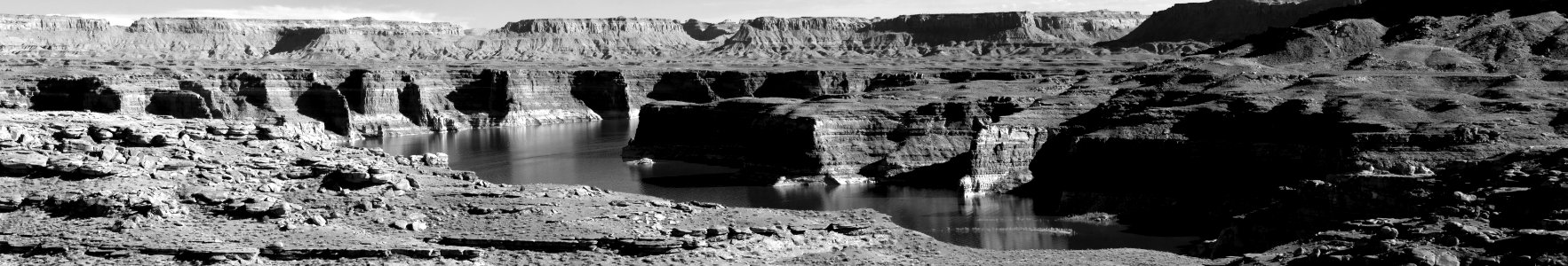 Grayscale Photo Of Canyon