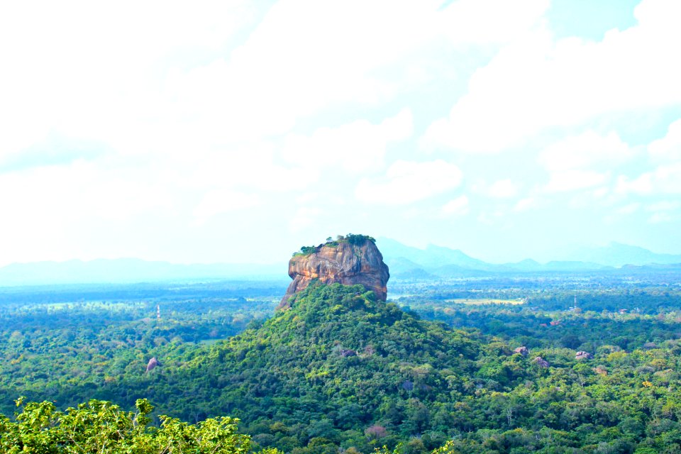 Photo Of Rock Formation Surrounded With Green Trees photo