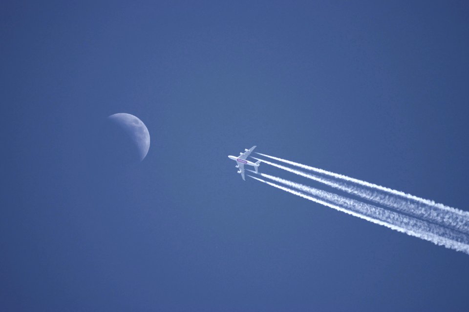 White Plane On The Sky