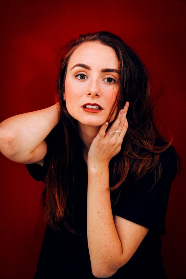 Woman Wearing Black T-shirt