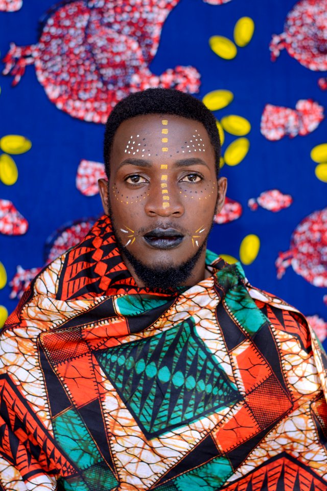 Man Wearing Multicolored Costume