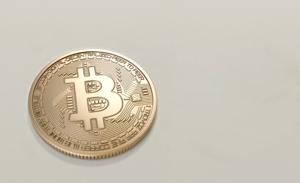 Round Gold-colored Bitcoin