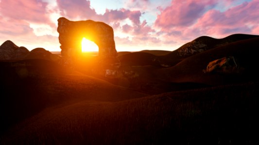 Silhouette Of Arch photo