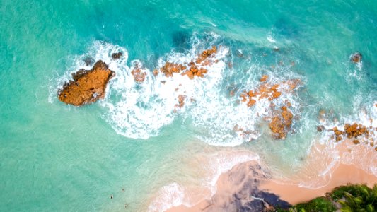 High Angle Photography Of Ocean photo