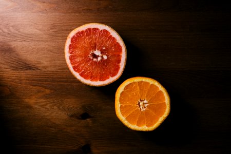 Two Sliced Citrus Fruits photo