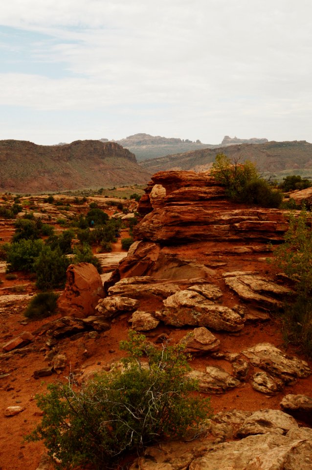 Brown Rocky Mountain Under White Cloudy Sky