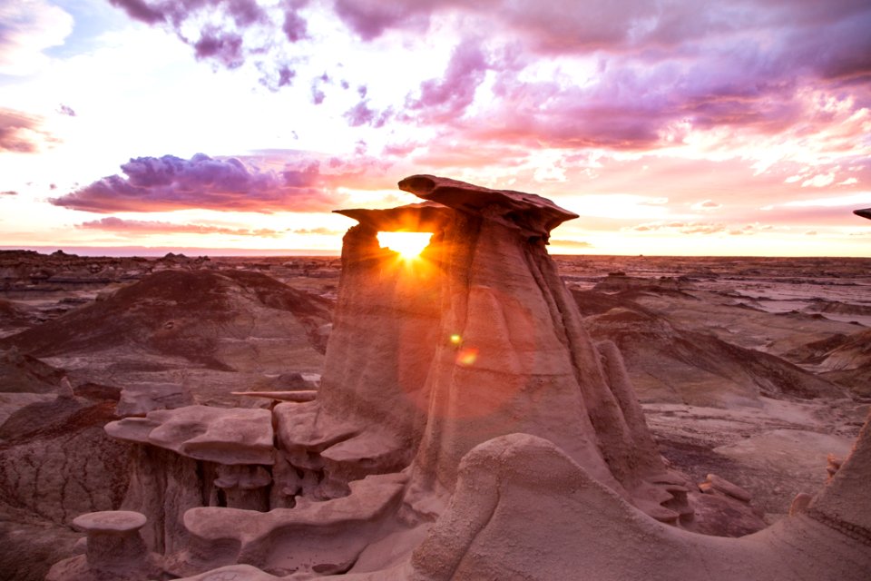 Cliff Landscape During Sunset