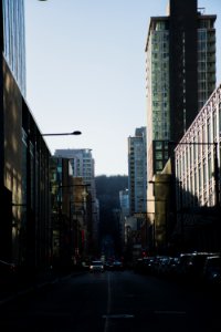 Photography Of Roadway In Between Buildings photo