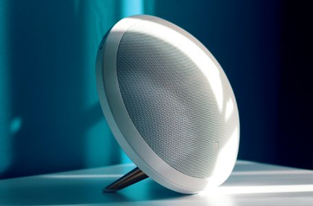 Photo Of White Portable Bluetooth Speaker photo