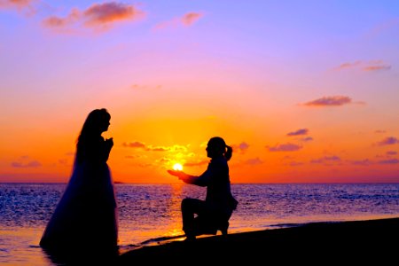 Silhouette Of People During Sunset