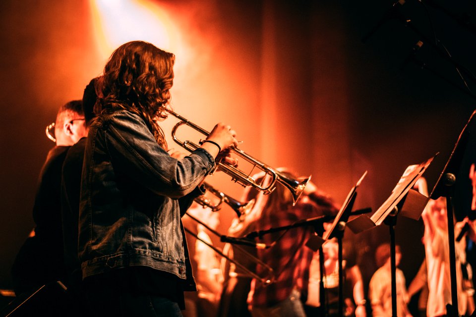 Person Performing Trumpet