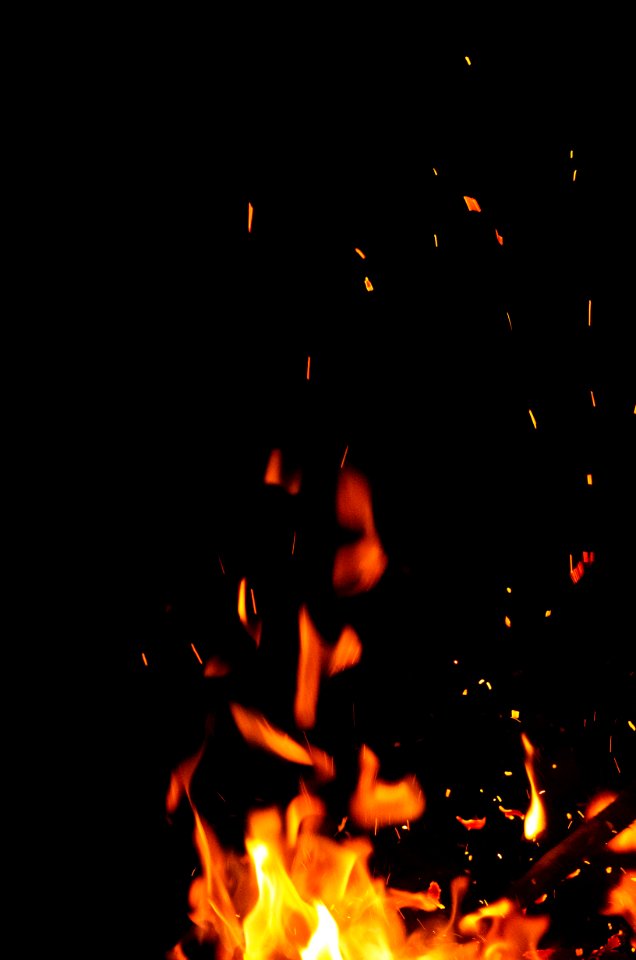Photography Of Fire In Dark Area