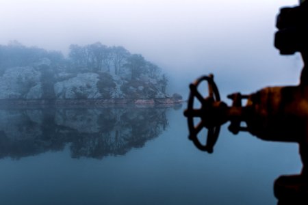 Reflection Of Trees On Water photo