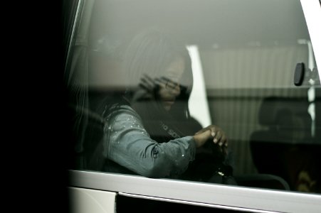 Woman On Car