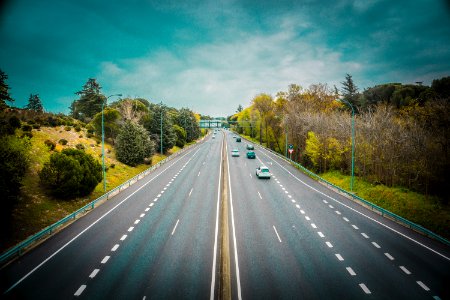 Aerial Photo Of Asphalt Road photo