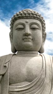 Buddha Statue Under White Clouds