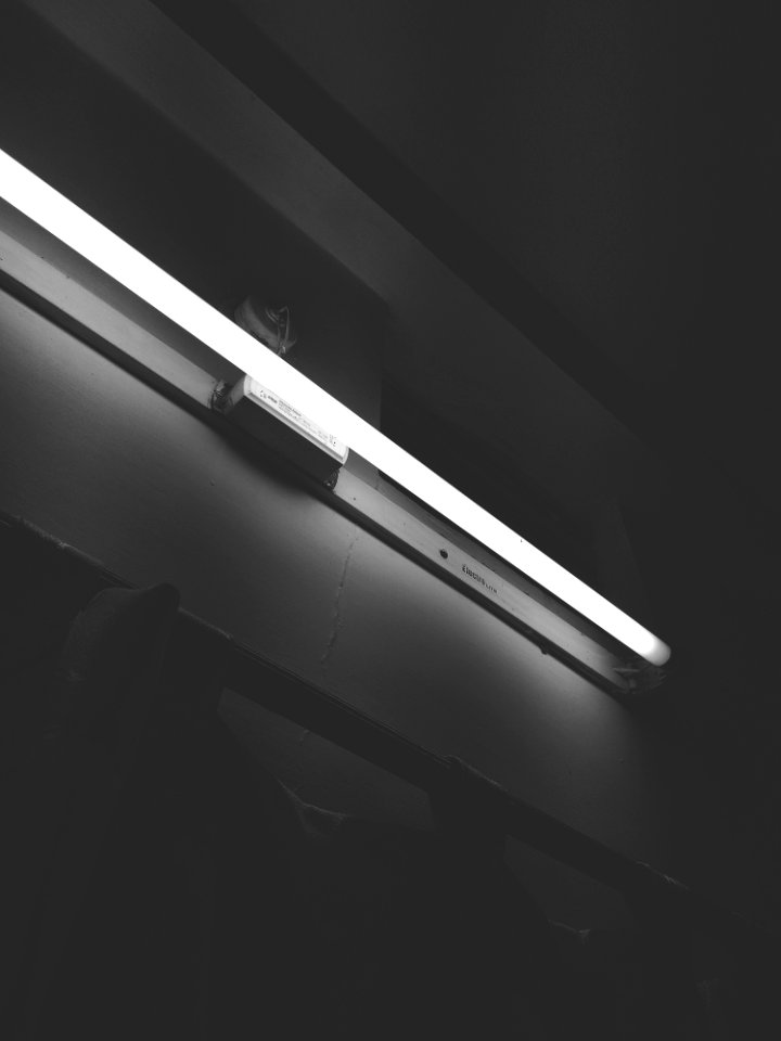 Turned On Fluorescent Tube