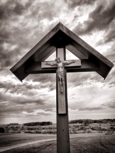Brown Wooden Crucifix Photography photo