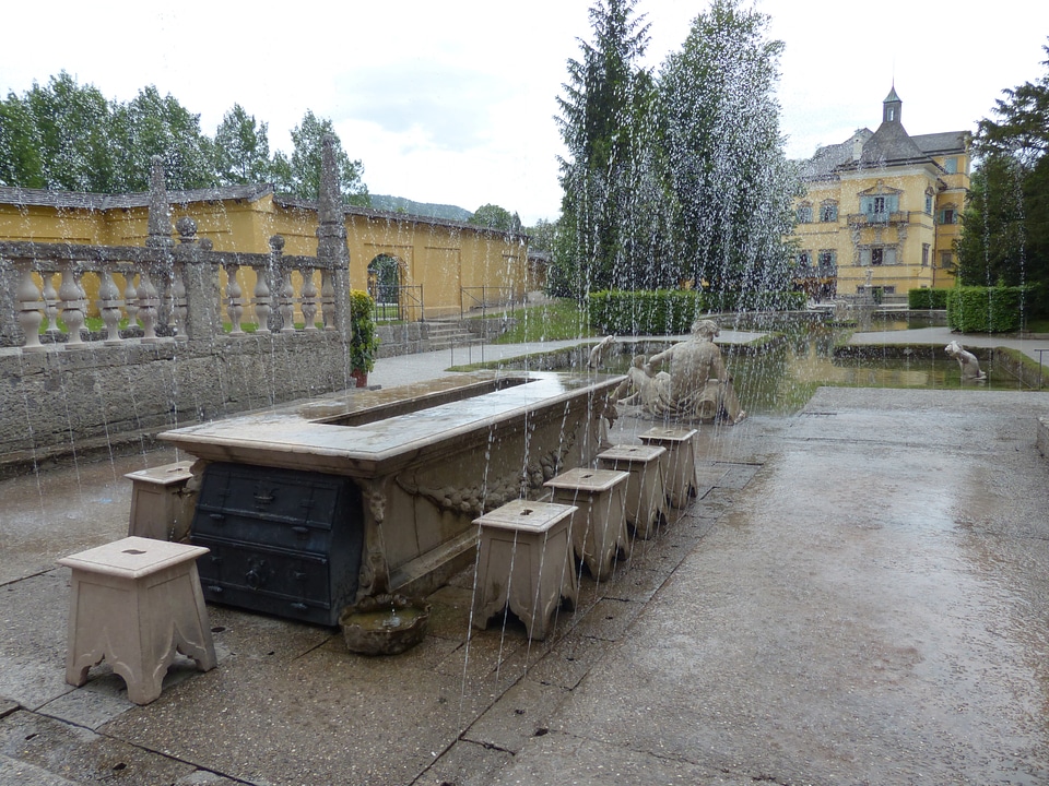 Marble table seats table