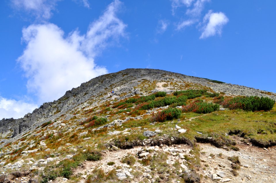 Green Mountain Under Blue Sky